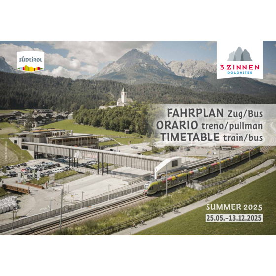Timetable train/bus summer 2025